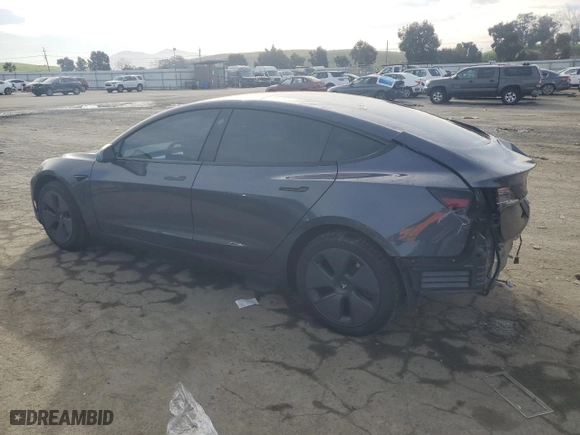 2023 Tesla Model 3 with VIN 5YJ3E1EA5PF679135, listed as a Copart auction lot 44925735 with 35,517 mi miles and Salvage Title. Bid and sale history available at carsss.com. Image 2.