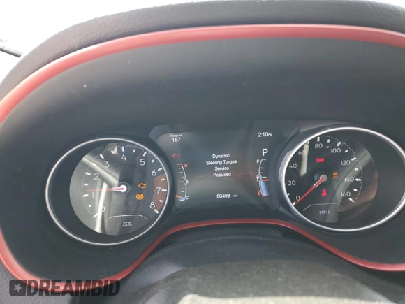 2019 Jeep Compass Trailhawk with VIN 3C4NJDDB3KT785383, listed as a Copart auction lot 53398135 with 83,498 mi miles and Salvage Title. Bid and sale history available at carsss.com. Image 9.
