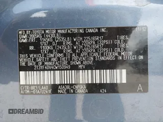 2012 Toyota RAV4 Limited with VIN 2T3YF4DV4CW150949, listed as a IAAI auction lot 41777016 with 135,026 mi miles. Bid and sale history available at carsss.com. Image 9.