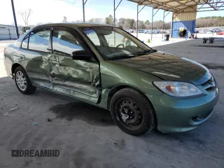 2004 Honda Civic LX with VIN 2HGES16544H519953, listed as a Copart auction lot 46410985 with 155,076 mi miles and Salvage Title. Bid and sale history available at DreamBid. Image 4.