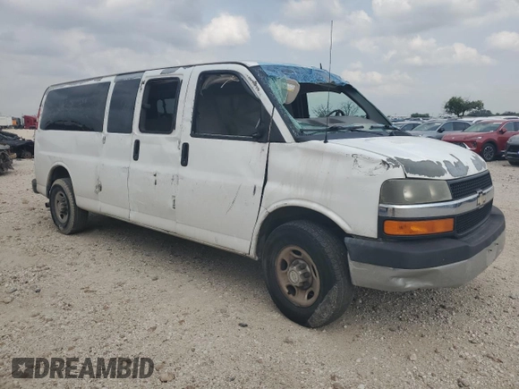 2011 Chevrolet Express Passenger 1LT with VIN 1GAZG1FGXB1106362, listed as a Copart auction lot 55584285 with 250,862 mi miles and Salvage title. Bid and sale history available at DreamBid. Image 4.