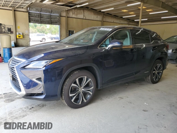 2017 Lexus RX 450h with VIN 2T2BGMCA8HC015634, listed as a Copart auction lot 61987015 with 50,395 mi miles and Salvage title. Bid and sale history available at DreamBid. Image 1.