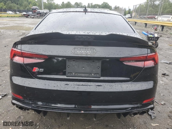 2019 Audi S5 Coupe Premium Plus with VIN WAUP4AF59KA011309, listed as a Copart auction lot 66337954 with 0 mi miles and Salvage Title. Bid and sale history available at carsss.com. Image 6.