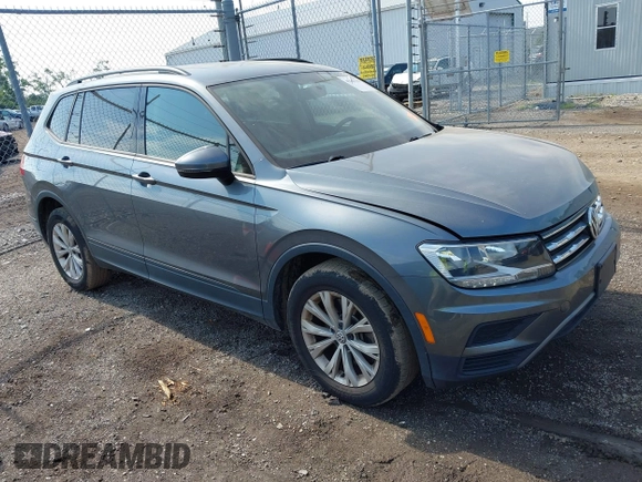 2018 Volkswagen Tiguan S with VIN 3VV0B7AX5JM108306, listed as a IAAI auction lot 42741783 with 71,040 mi miles and . Bid and sale history available at DreamBid. Image 1.