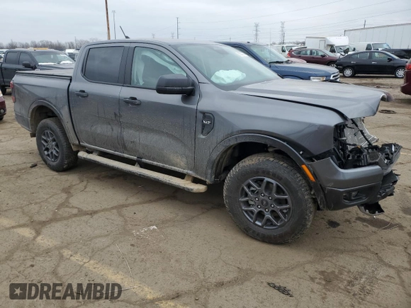 2024 Ford Ranger XLT with VIN 1FTER4HH9RLE04889, listed as a Copart auction lot 83537294 with 7,557 mi miles and Non Repairable. Bid and sale history available at carsss.com. Image 4.