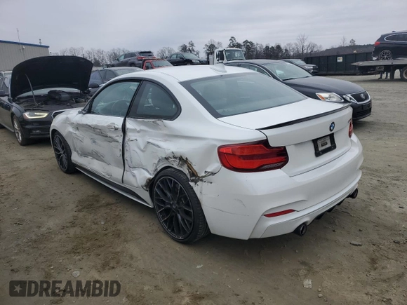 2018 BMW 2 Series M240i with VIN WBA2J5C52JVB28111, listed as a Copart auction lot 43589925 with 30,376 mi miles and Salvage Title. Bid and sale history available at carsss.com. Image 2.