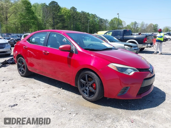 2015 Toyota Corolla L with VIN 2T1BURHE5FC371946, listed as a IAAI auction lot 41951865 with 280,640 mi miles and . Bid and sale history available at DreamBid. Image 1.