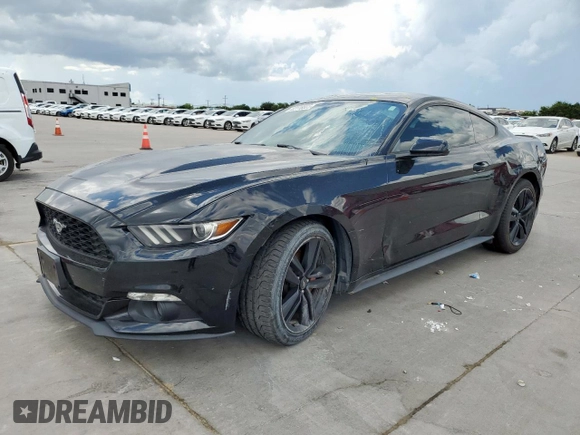 2015 Ford Mustang EcoBoost with VIN 1FA6P8TH8F5408060, listed as a Copart auction lot 62118585 with 76,913 mi miles and Salvage title. Bid and sale history available at DreamBid. Image 1.