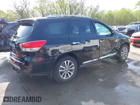 2016 Nissan Pathfinder SV with VIN 5N1AR2MNXGC663656, listed as a IAAI auction lot 42000343 with 122,577 mi miles. Bid and sale history available at carsss.com. Image 4.