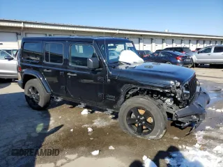 2020 Jeep Wrangler Unlimited Sahara Altitude with VIN 1C4HJXEG2LW101881, listed as a Copart auction lot 41853615 with 68,321 mi miles and Salvage title. Bid and sale history available at DreamBid. Image 4.