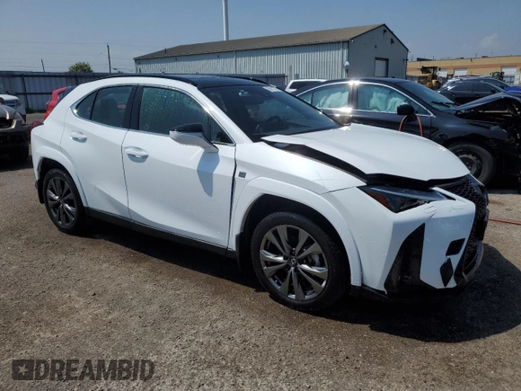 2023 Lexus UX 250h F Sport z VIN JTHB9JBH1P2067579, wystawiony jako Copart lot #56911775 z przebiegiem 15 890 mil mil oraz Szkoda całkowita • Salvage title. Historia ofert i sprzedaży dostępna na DreamBid. Obrazek 4.