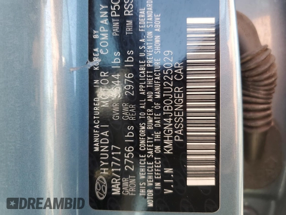 2018 Genesis G80 Sport with VIN KMHGN4JB0JU225029, listed as a Copart auction lot 53873475 with 93,213 mi miles and Salvage title. Bid and sale history available at DreamBid. Image 12.