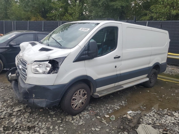 2018 Ford Transit Van with VIN 1FTYR1YM4JKA53750, listed as a Copart auction lot 74674554 with 0 mi miles and Salvage Title. Bid and sale history available at carsss.com. Image 1.