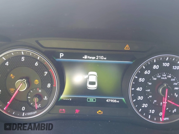 2019 Genesis G70 2.0T Advanced with VIN KMTG44LA7KU034142, listed as a IAAI auction lot 41935432 with 47,908 mi miles. Bid and sale history available at carsss.com. Image 7.
