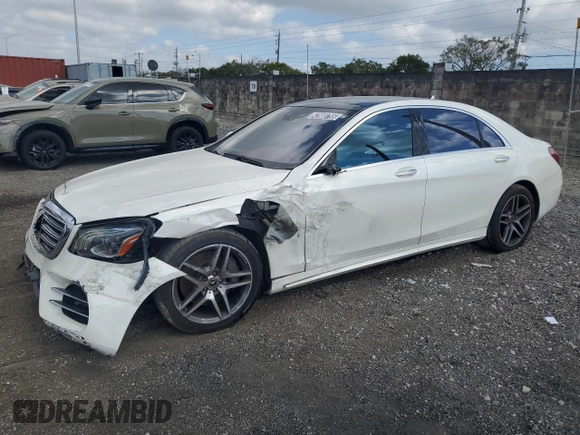 2018 Mercedes-Benz S 560 with VIN WDDUG8DB9JA369366, listed as a Copart auction lot 42800795 with 90,767 mi miles and Clean Title. Bid and sale history available at carsss.com. Image 1.