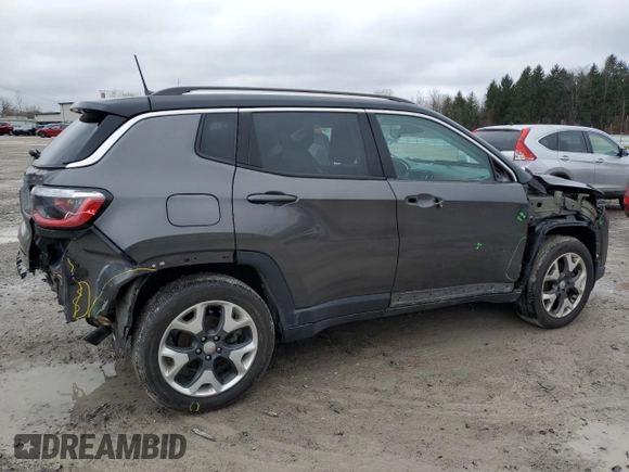 2018 Jeep Compass Limited with VIN 3C4NJDCB2JT373049, listed as a Copart auction lot 52282865 with 95,802 mi miles and Salvage Title. Bid and sale history available at DreamBid. Image 3.
