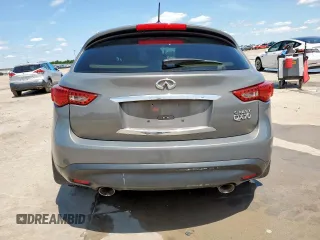 2015 Infiniti QX70 with VIN JN8CS1MW1FM481491, listed as a Copart auction lot 58841045 with 196,155 mi miles and Salvage title. Bid and sale history available at DreamBid. Image 6.