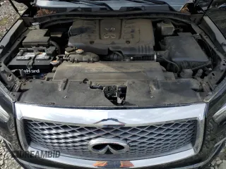 2019 Infiniti QX80 LUXE with VIN JN8AZ2NF6K9687748, listed as a Copart auction lot 45217745 with 123,319 mi miles and Salvage Title. Bid and sale history available at carsss.com. Image 12.