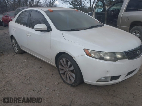 2012 Kia Forte SX with VIN KNAFW4A35C5580407, listed as a IAAI auction lot 41766933 with 203,081 mi miles. Bid and sale history available at carsss.com. Image 1.