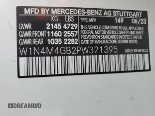 2023 Mercedes-Benz GLB 250 z VIN W1N4M4GB2PW321395, wystawiony jako Copart lot #51124145 z przebiegiem 20 474 mil mil oraz Nie do naprawy. Historia ofert i sprzedaży dostępna na DreamBid. Obrazek 13.