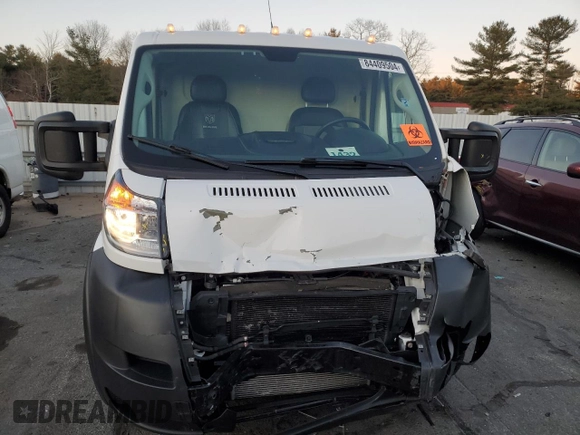 2021 Ram ProMaster Cargo with VIN 3C6LRVVG6ME554234, listed as a Copart auction lot 84409504 with 74,692 mi miles and Salvage Title. Bid and sale history available at DreamBid. Image 5.
