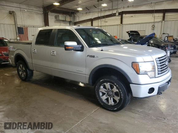2011 Ford F-150 XLT with VIN 1FTFW1ET5BFC68821, listed as a Copart auction lot 58929135 with 183,397 mi miles and Salvage title. Bid and sale history available at DreamBid. Image 4.