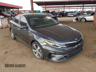 2019 Kia Optima LX with VIN 5XXGT4L39KG317828, listed as a IAAI auction lot 41527642 with 59,052 mi miles. Bid and sale history available at carsss.com. Image 1.