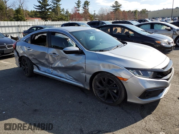 2019 Honda Civic Sport with VIN 2HGFC2F86KH602444, listed as a Copart auction lot 52155755 with 51,477 mi miles and Salvage Title. Bid and sale history available at DreamBid. Image 4.