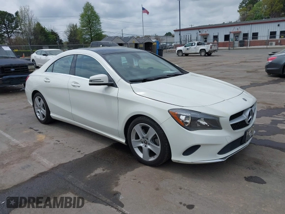 2018 Mercedes-Benz CLA 250 with VIN WDDSJ4EB4JN563585, listed as a IAAI auction lot 41902912 with 146,341 mi miles and . Bid and sale history available at DreamBid. Image 1.