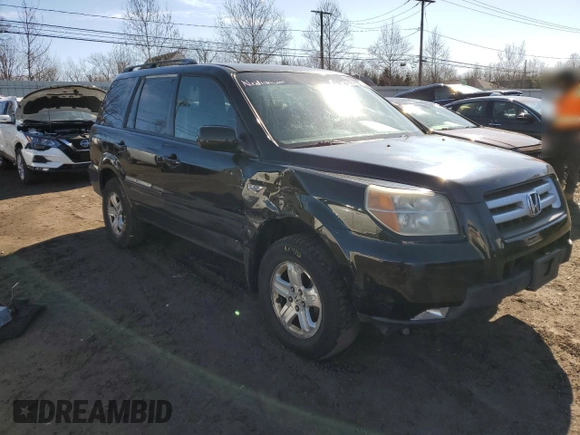 2007 Honda Pilot EX with VIN 2HKYF18437H531057, listed as a Copart auction lot 47228535 with 254,195 mi miles and Salvage Title. Bid and sale history available at DreamBid. Image 4.