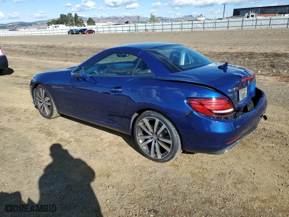 2017 Mercedes-Benz SLC with VIN WDDPK3JAXHF127029, listed as a Copart auction lot 81070644 with 47,521 mi miles and Salvage Title. Bid and sale history available at carsss.com. Image 2.