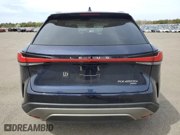 2024 Lexus RX 450h+ Luxury with VIN JTJCJMGA5R2022672, listed as a Copart auction lot 53726055 with 3,963 mi miles and Salvage title. Bid and sale history available at DreamBid. Image 6.