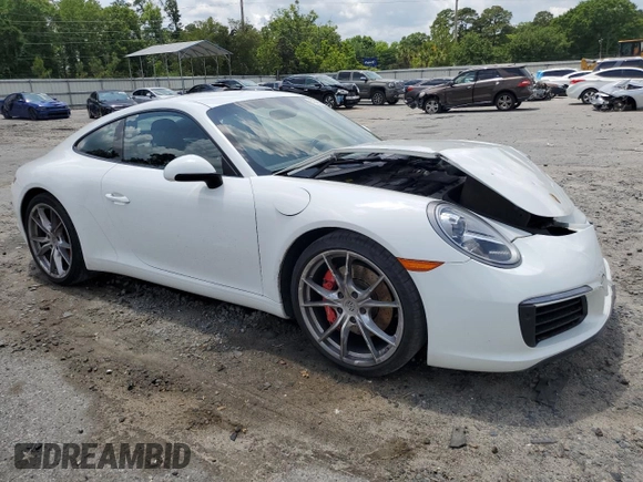 2019 Porsche 911 Carrera S with VIN WP0AB2A95KS114235, listed as a Copart auction lot 53480114 with 43,488 mi miles and Salvage Title. Bid and sale history available at DreamBid. Image 4.