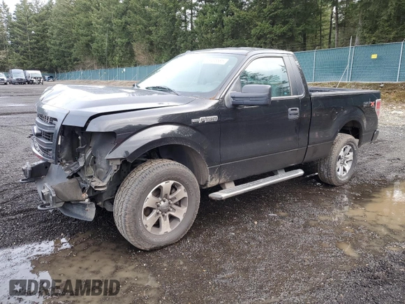 2013 Ford F-150 XL with VIN 1FTMF1EF1DKF32841, listed as a Copart auction lot 43436565 with 64,986 mi miles and Salvage Title. Bid and sale history available at DreamBid. Image 1.