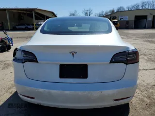 2022 Tesla Model 3 with VIN 5YJ3E1EA2NF121501, listed as a Copart auction lot 52408345 with 0 mi miles and Salvage Title. Bid and sale history available at carsss.com. Image 6.