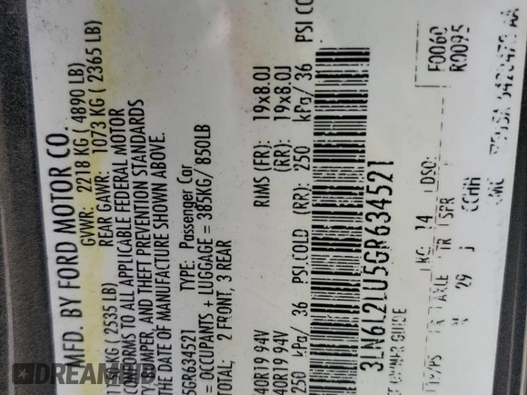 2016 Lincoln MKZ Hybrid with VIN 3LN6L2LU5GR634521, listed as a Copart auction lot 56939735 with 215,718 mi miles and Salvage title. Bid and sale history available at DreamBid. Image 12.