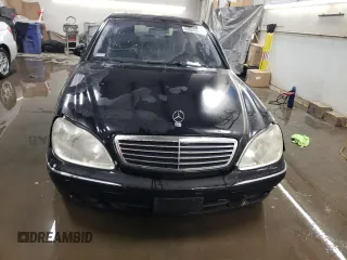 2002 Mercedes-Benz S-Class 5.0L with VIN WDBNG75J22A291981, listed as a Copart auction lot 83035044 with 0 mi miles and Salvage Title. Bid and sale history available at carsss.com. Image 5.