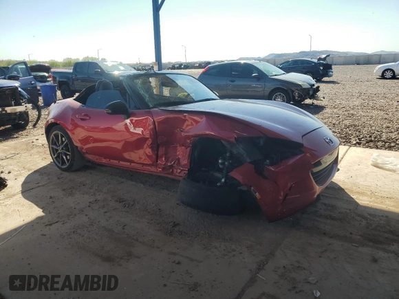 2017 Mazda MX-5 Miata Grand Touring z VIN JM1NDAD75H0123585, wystawiony jako Copart lot #50301715 z przebiegiem Nie podano mil oraz Szkoda całkowita • Salvage title. Historia ofert i sprzedaży dostępna na DreamBid. Obrazek 4.