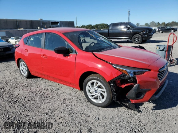 2024 Subaru Impreza with VIN JF1GUABC9R8308613, listed as a Copart auction lot 76485074 with 7,512 mi miles and Salvage Title. Bid and sale history available at carsss.com. Image 4.