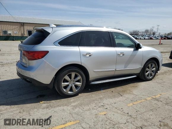 2014 Acura MDX Advance with VIN 5FRYD4H87EB024392, listed as a Copart auction lot 50123185 with 107,802 mi miles and Salvage Title. Bid and sale history available at DreamBid. Image 3.