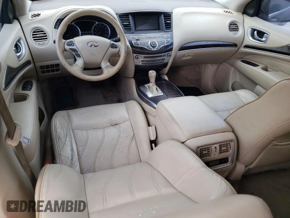 2013 Infiniti JX35 with VIN 5N1AL0MN0DC325393, listed as a Copart auction lot 47621695 with 228,929 mi miles and Salvage Title. Bid and sale history available at carsss.com. Image 8.