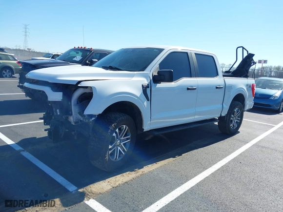 2021 Ford F-150 XL with VIN 1FTFW1E5XMFA76055, listed as a IAAI auction lot 41816142 with 1 mi miles. Bid and sale history available at carsss.com. Image 17.