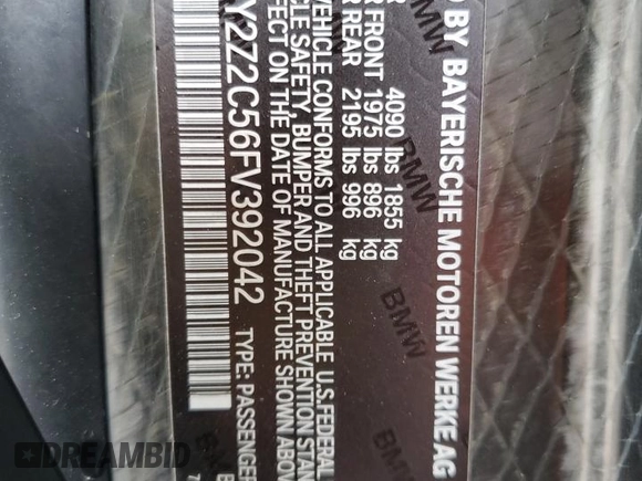 2015 BMW i8 z VIN WBY2Z2C56FV392042, wystawiony jako Copart lot #66972874 z przebiegiem Nie podano mil oraz Szkoda całkowita • Salvage title. Historia ofert i sprzedaży dostępna na DreamBid. Obrazek 13.