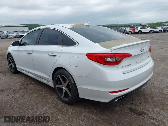 2015 Hyundai Sonata Sport with VIN 5NPE34AF9FH110094, listed as a IAAI auction lot 42142628 with 77,603 mi miles and . Bid and sale history available at DreamBid. Image 3.