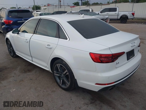 2017 Audi A4 Premium Plus with VIN WAUENAF48HN034366, listed as a IAAI auction lot 42173487 with 90,707 mi miles and . Bid and sale history available at DreamBid. Image 3.