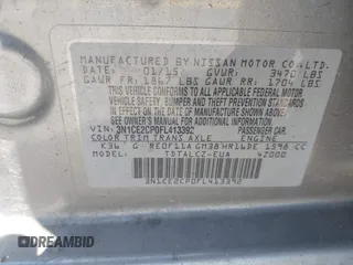 2015 Nissan Note SV with VIN 3N1CE2CP0FL413392, listed as a IAAI auction lot 41964259 with 134,250 mi miles and . Bid and sale history available at DreamBid. Image 9.