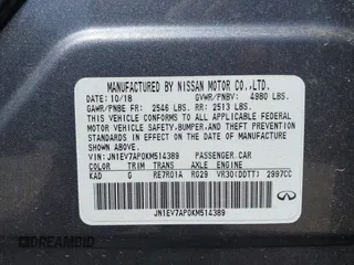 2019 Infiniti Q50 Luxe с VIN JN1EV7AP0KM514389, выставлен на аукционе IAAI как лот 42082646 с пробегом 77 339 миль миль и . История ставок и продаж доступна на DreamBid. Изображение 9.
