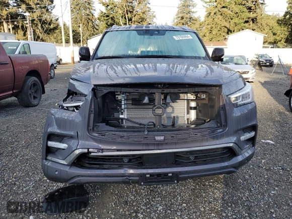 2024 Infiniti QX80 LUXE with VIN JN8AZ2AE8R9330286, listed as a Copart auction lot 73105994 with 830 mi miles and Salvage Title. Bid and sale history available at carsss.com. Image 5.