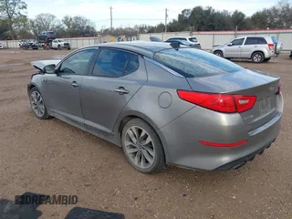 2015 Kia Optima SX Turbo with VIN 5XXGR4A6XFG395441, listed as a IAAI auction lot 41460842 with 140,958 mi miles. Bid and sale history available at carsss.com. Image 3.
