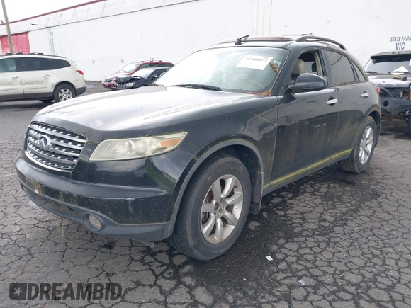 2005 Infiniti FX with VIN JNRAS08U45X105340, listed as a IAAI auction lot 41988077 with 228,011 mi miles and . Bid and sale history available at DreamBid. Image 2.